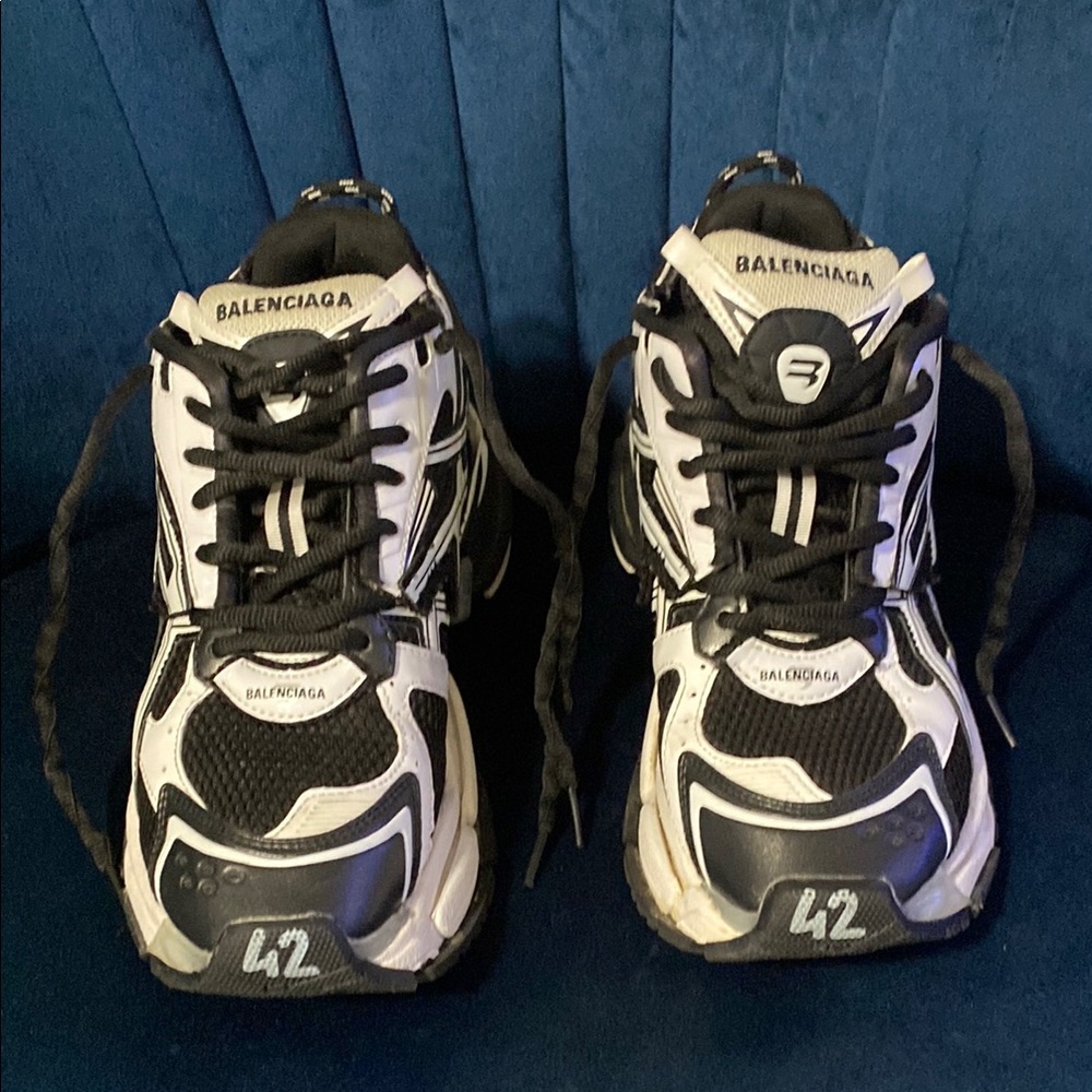 Balenciaga Black and White Sneakers